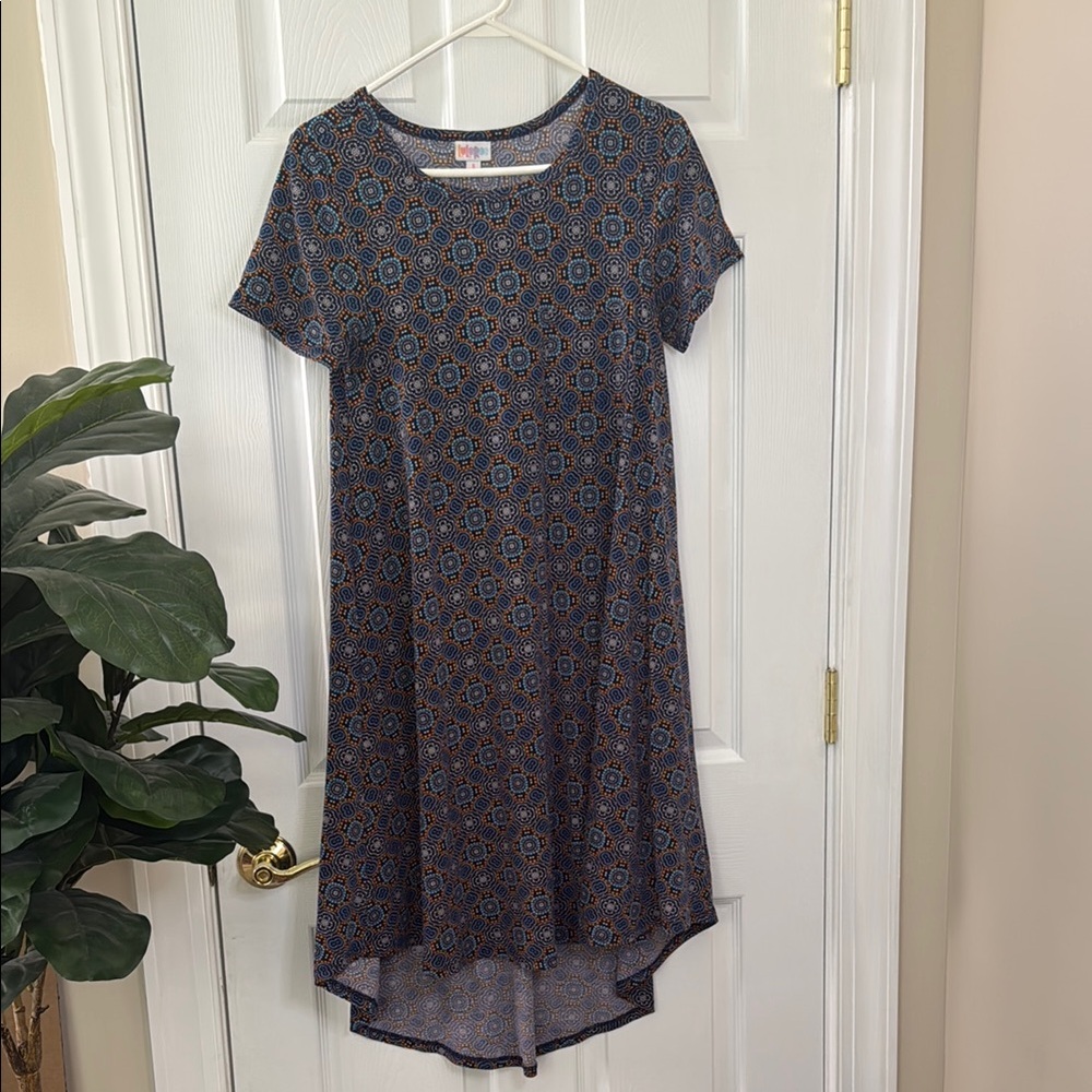LuLaRoe Blue and White High Low Sundress